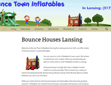 Tablet Screenshot of bouncetowninflatables.com